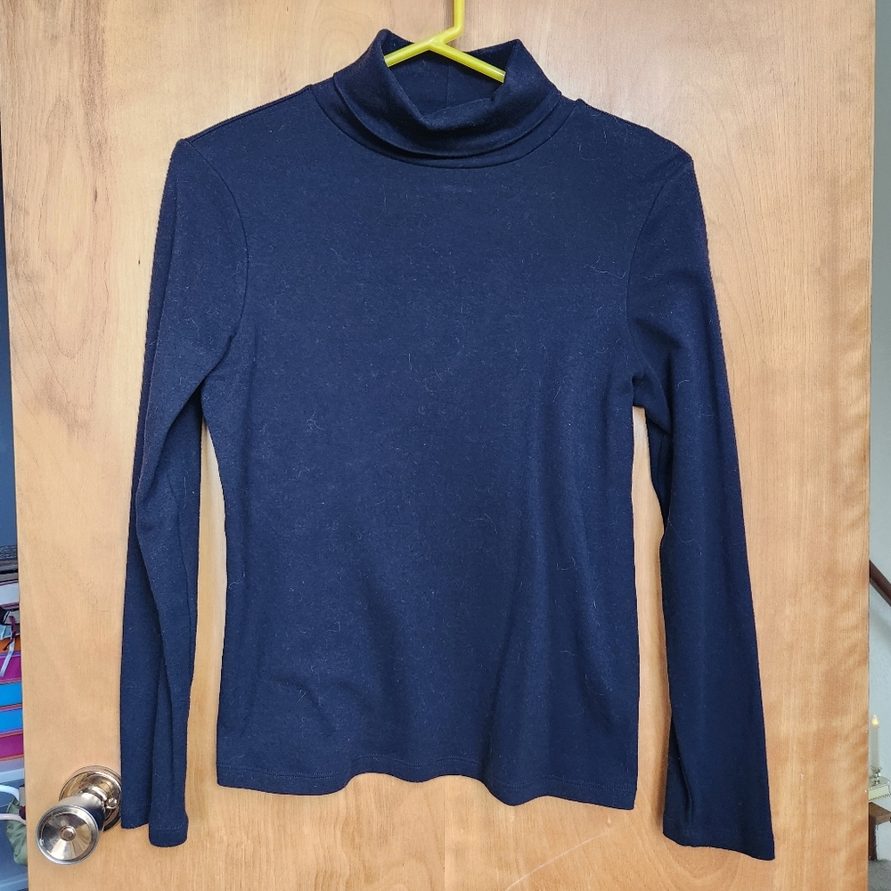 Black Turtleneck Long Sleeve Top